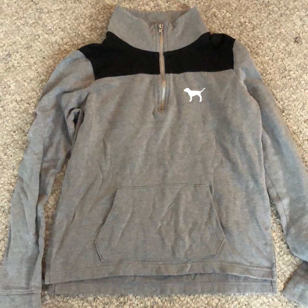 Grey quarter zip